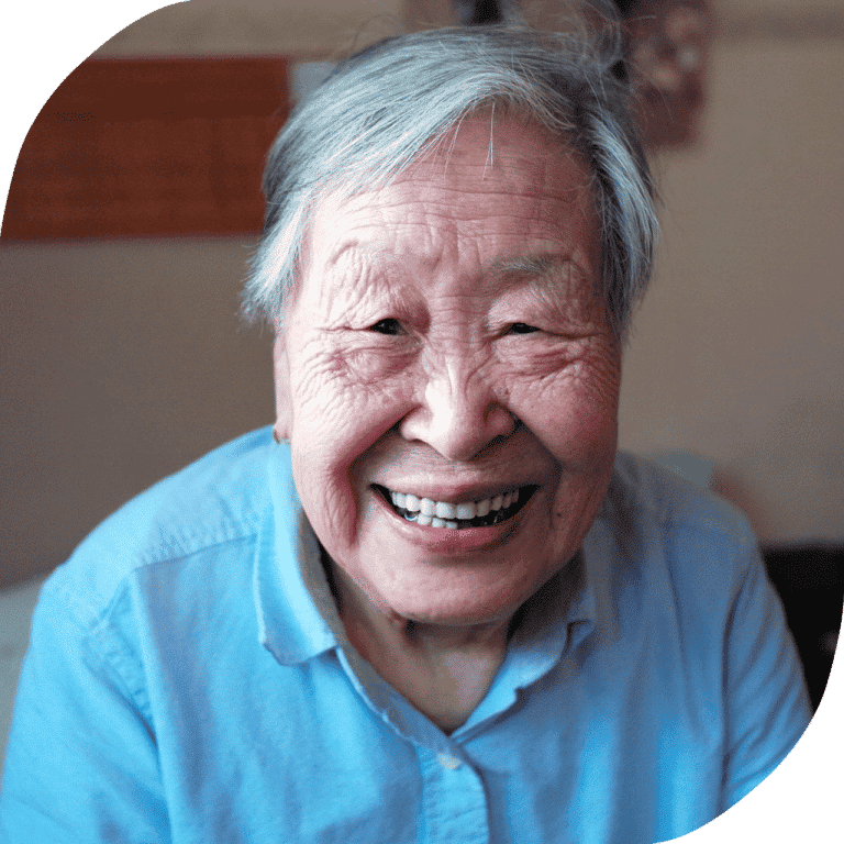 Smiling Asian elder