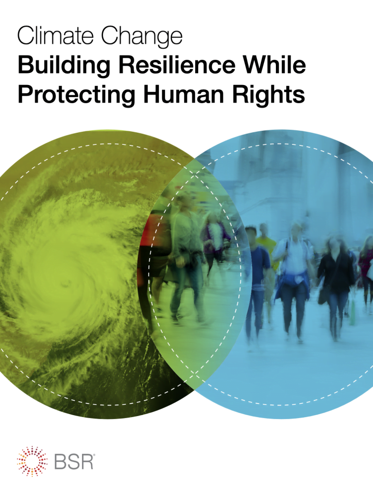 Report cover: Climate Change: Building Resilience While Protecting Human Rights