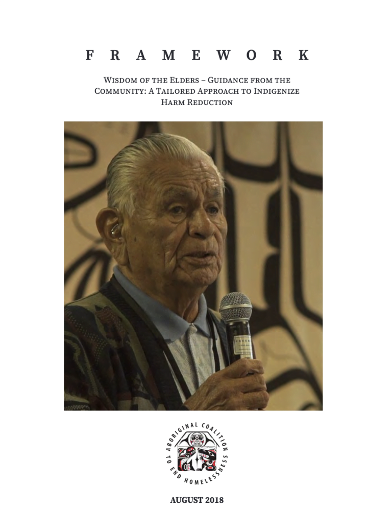 Report cover: Wisdom of the Elders – Guidance from the Community: A Tailored Approach to Indigenize Harm Reduction
