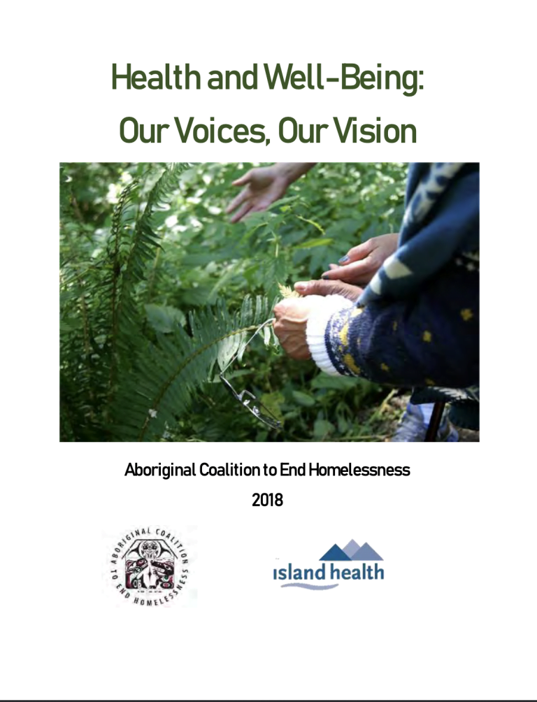 Report cover: Health and Well-Being: Our Voices, Our Vision