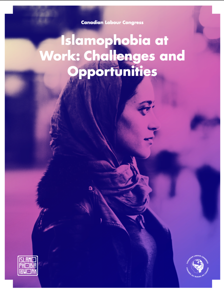 Report cover: Islamophobia at Work: Challenges and Opportunities