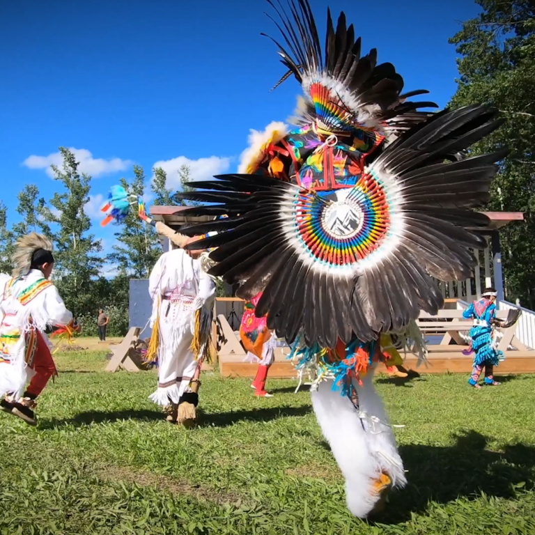 A traditional Indigenous dance performed in Chetwynd